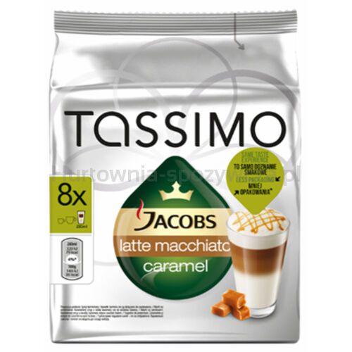 Tassimo Jacobs Latte Macchiato Caramel Kawa Mielona 8 Kapsułek I Mleko 8 Kapsułek 268 G