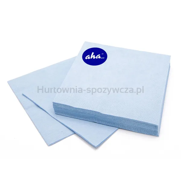 Serwetki AHA, 3-warstwowe, składanie 1/4, 33x33cm, 20 szt., pastelowo niebieskie
