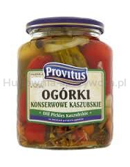 Provitus Ogórki Konserwowe Kaszubskie 640G<br>(Data przydatnosci 30.04.2025)