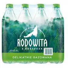 Rodowita Woda Mineralna delikatnie gazowana 0,6L
