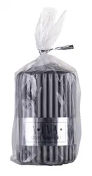 Świeca słupek ryflowana DONAU HOME Alva, 60x90mm, antracyt