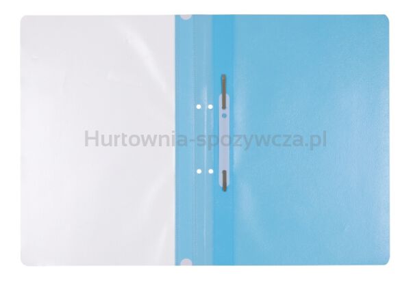 Office Products Skoroszyt, PP, A4, 2 otwory, 100/170mikr., wpinany, jasnoniebieski  - 2