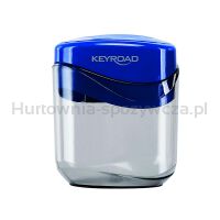 Temperówka plastikowa KEYROAD, podwójna, z pojemnikiem, display, mix kolorów - 2
