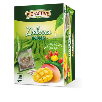 Big-Active Herbata zielona z opuncją i mango (20tb x 1,7g)