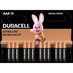 Baterie Alkaliczne Duracell Typ Aaa 12 Sztuk