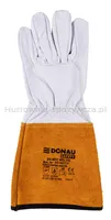 Rękawice spawalnicze DONAU SAFETY DS-KEV WELTIG, kevlar, skóra kozia, rozm. 11/XXL, biało-złote - 4