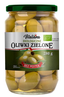 Oliwki Zielone Bez Pestek W Zalewie Bio 280 G (150 G)- Vitaliana [BIO]