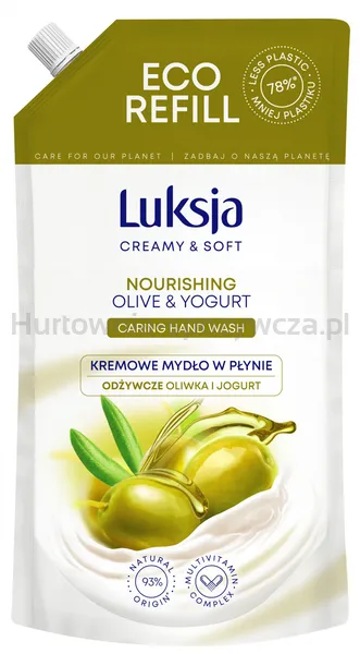 Luksja Kremowe mydło w płynie oliwka, zapas 900ml