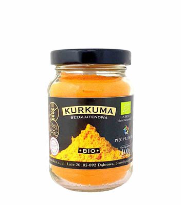 Kurkuma Mielona Bezglutenowa Bio 100 G - Pięć Przemian [BIO]