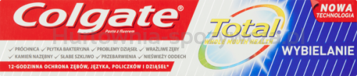 Colgate Pasta Do Zębów Total Wybielanie Wybielająca 75 Ml