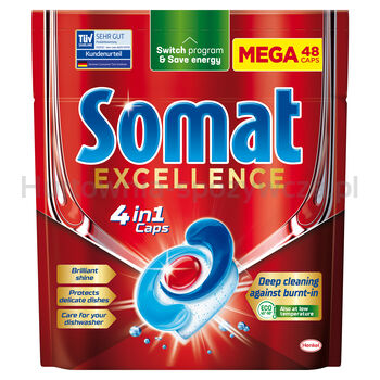 Somat Tabletki Do Zmywarek Excellence 4W1 48 Sztuk