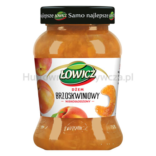 Łowicz Dżem Brzoskwiniowy O Obniżonej Zawartości Cukrów 450 G