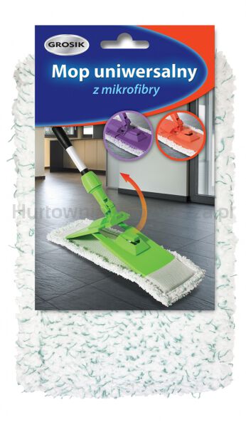 Mop GROSIK, uniwersalny z mikrofibry, wkład, 1 szt. mix kolorów - 2