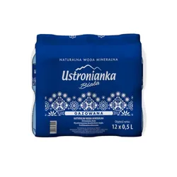 Woda Ustronianka Biała 0,5L gazowana(butelka bez kaucji)(data przydatnosci 31.01.2026)