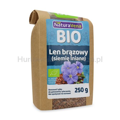 Len Brązowy (Siemię Lniane) Bio 250 G - Naturavena [BIO]