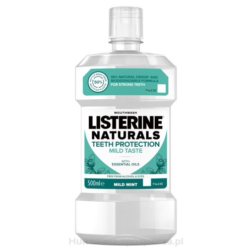 Listerine Naturals Teeth Protection Płyn Do Płukania Jamy Ustnej Mild Taste 500 Ml