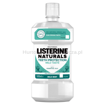 Listerine Płyn Do Płukania Jamy Ustnej Naturals Teeth Protection Mild Taste 500 Ml