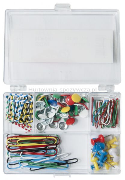 Zestaw biurowy (pinezki i spinacze) OFFICE PRODUCTS, mix 135szt. - 2