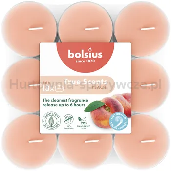 Bolsius Podgrzewacze Zapachowe True Scents 6H 18Szt. Brzoskwinia
