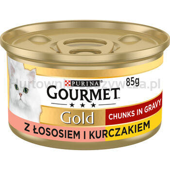 Gourmet Gold Łosoś I Kurczak W Sosie 85G