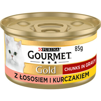 Gourmet Gold Łosoś I Kurczak W Sosie 85G