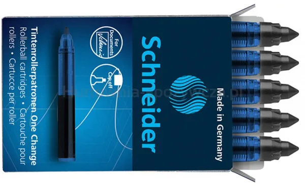 Kartridże Schneider One Change, Do Piór Kulkowych, 0,6Mm, 5Szt., Czarne
