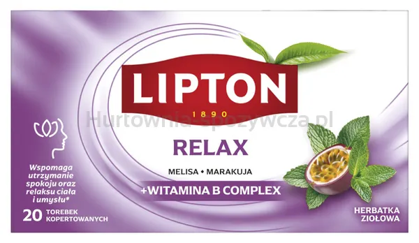 Herbata LIPTON Functional, ziołowa, relax, 20 kopert