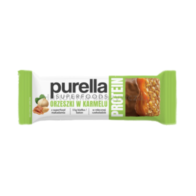 Purella Baton proteinowy orzechy w karmelu 45g