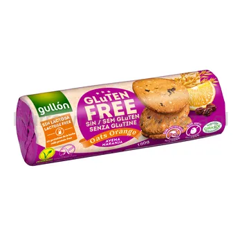 Gullón Bezglutenowe ciasteczka z owsem i pomarańczami 180 g