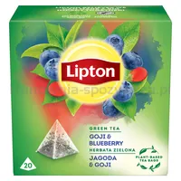 Herbata LIPTON, piramidki, zielona, jagoda i goja, 20 szt. - 2