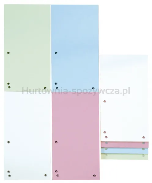Przekładki DONAU, karton, 1/3 A4, 235x105mm, 100szt., mix kolorów