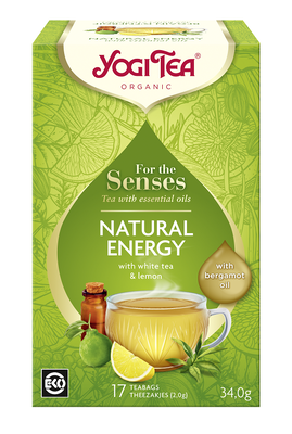 Yogi Tea  Herbata Biała Dla Zmysłów Naturalna Energia Z Ziołami, Olejkiem Z Cytryny I Z Bergamotki (For The Senses Natural Energy) Bio (17 X 2 G) 34 G [BIO]