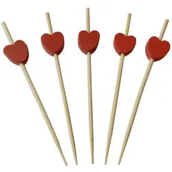 Patyczki Koktajlowe Serce, 12 Cm, 50 Sztuk, Green Heaven