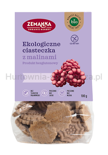 Ciastka Malinowe Bezglutenowe Bio 100 G - Zemanka [BIO]