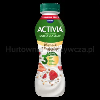 Jogurt Activia o smaku truskawkowym ze zbożami oraz szczepem bakterii ActiRegularis® 270g