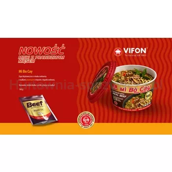VIFON Zupa Mi Bo Cay z nudlami pszennymi i wołowiną 140g