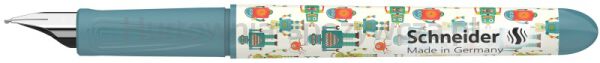 Pióro wieczne SCHNEIDER Zippi Cool Robots, M, niebieskie - 3