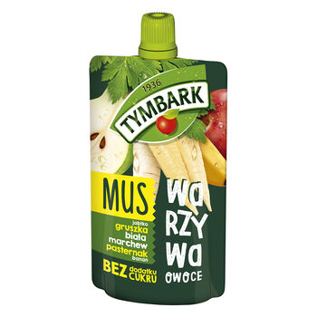 Tymbark Mus Jabłko Gruszka Biała Marchew Pasternak Banan 100 G