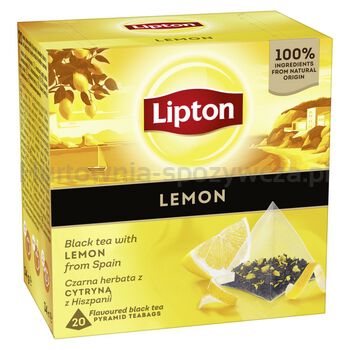 Lipton Piramidki Cytryna Czarna 20TB