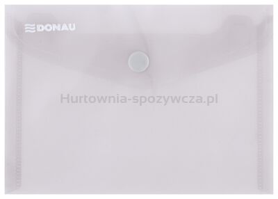 Donau Teczka kopertowa zatrzask, PP, A6, 180mikr., dymna 