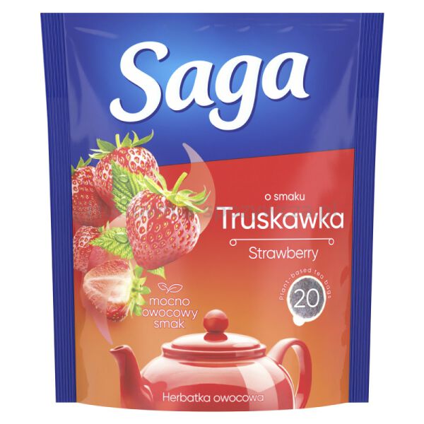 Herbata SAGA, truskawkowa, 20 torebek - 2