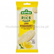 Kupiec Wafle ryżowe w polewie jogurtowej o smaku cytrynowym 60g