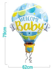 Balon PARTY GO Welcome Baby, 79cm, 1 szt., niebieski