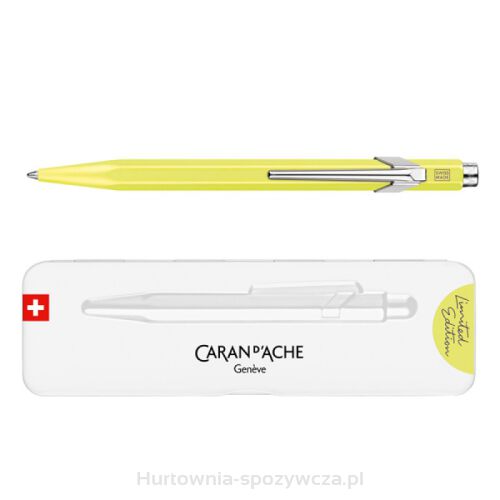 Długopis 849 Neon Yellow Caran D'Ache, W Pudełku, Neonowy Żółty