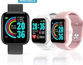 Smartwatch D20S 2021 Unisex Tętno Czarny