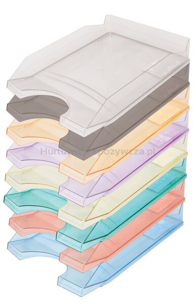 Szufladka na biurko OFFICE PRODUCTS, polistyren/PP, A4, transparentna niebieska - 2