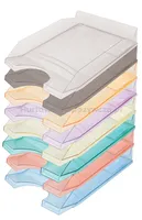 Szufladka na biurko OFFICE PRODUCTS, polistyren/PP, A4, transparentna niebieska - 2