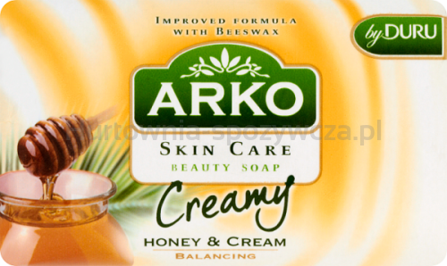 Arko Mydło kosmetyczne Skin Care Creamy Równoważące Wzbogacone Ekstraktem Z Miodu Oraz Kremem 90G