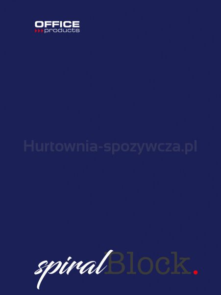 Kołonotatnik OFFICE PRODUCTS, A5, w linie, 80 kart., 70gsm, granatowy