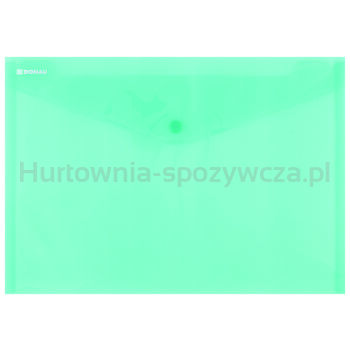 Donau Teczka kopertowa na zatrzask A4 transparentna zielona
